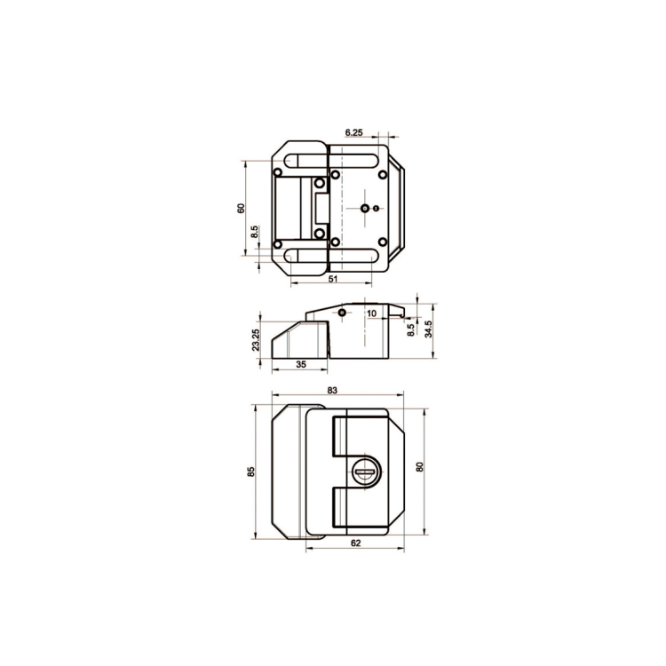 Profielframe Exterieur Tongvergrendeling-A7872