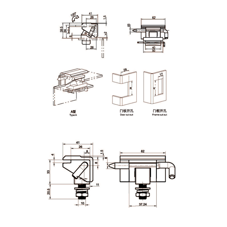 Zware Cassette Scharnier-B2306