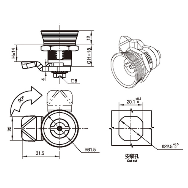 Siemens gereedschapstype Cam Lock-A6016