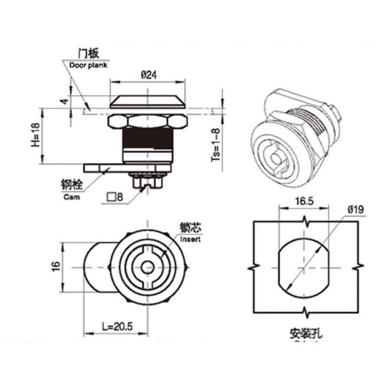 Gereedschapstype Cam Lock-A6203